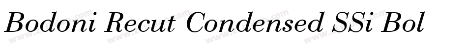 Bodoni Recut Condensed SSi Bold Condensed字体转换